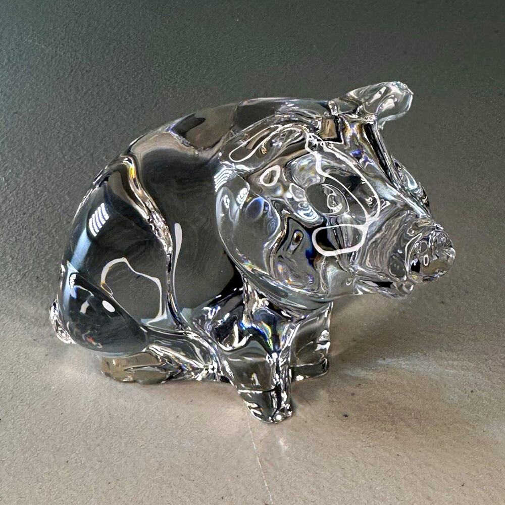 vintage Princess House Pets Penelope pig 24% lead crystal Germany figurine